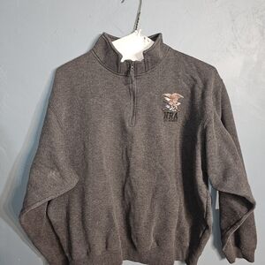 Gray Quarter-Zip Men's Sweater